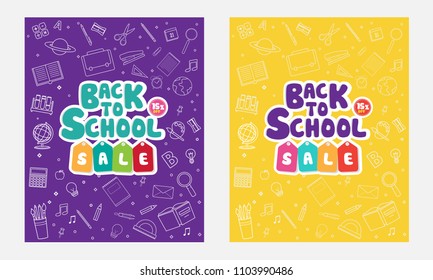 Back To School Information Pages Set. Education Template Of Flyer, Magazines, Posters, Book Cover, Banner. Exam Infographic Concept Background. Layout Illustration Template Pages With Typography Text