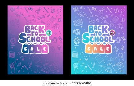 Back to school information pages set. Education template of flyer, magazines, posters, book cover, banner. Exam infographic concept background. Layout illustration template pages with typography text