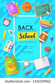 Back to school information pages set. Education template of flyer, magazines, posters, book cover, banner. Exam infographic concept background. Layout illustration template pages with typography 