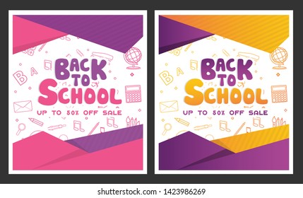 Back to school information pages set. Education template of flyer, magazines, posters, book cover, banner. Exam infographic concept background. Layout illustration template pages with typography text