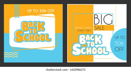 Back to school information pages set. Education template of flyer, magazines, posters, book cover, banner. Exam infographic concept background. Layout illustration template pages with typography text