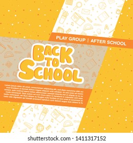 Back to school information poster. Education template of flyer, magazines, posters, book cover, banner. Exam infographic concept background. Layout illustration template pages with typography text.