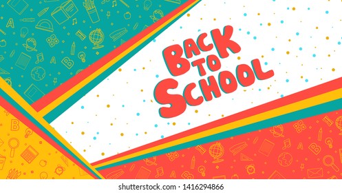 Back to school information poster. Education template of flyer, magazines, posters, book cover, banner. Exam infographic concept background. Layout illustration template pages with typography text.