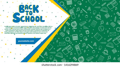 Back to school information poster. Education template of flyer, magazines, posters, book cover, banner. Exam infographic concept background. Layout illustration template pages with typography text.