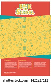 Back to school information poster. Education template of flyer, magazines, posters, book cover, banner. Exam infographic concept background. Layout illustration template pages with typography text.