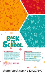 Back to school information poster .Education template of flyer, magazines, posters, book cover, banner. Exam infographic concept background. Layout illustration template pages with typography text.