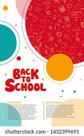 Back to school information poster .Education template of flyer, magazines, posters, book cover, banner. Exam infographic concept background. Layout illustration template pages with typography text.
