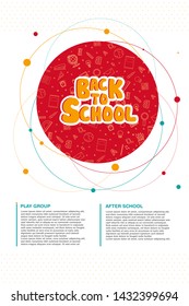 Back to school information poster .Education template of flyer, magazines, posters, book cover, banner. Exam infographic concept background. Layout illustration template pages with typography text.
