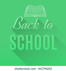 Back to school. Inscription with shadow.