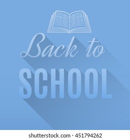 Back to school. Inscription with shadow.