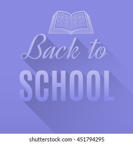 Back to school. Inscription with shadow.