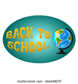 Back to school. Inscription,Vector illustration