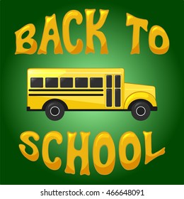 Back to school. Inscription,Vector illustration