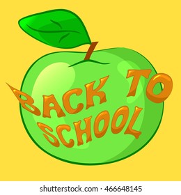 Back to school. Inscription,Vector illustration