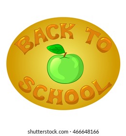Back to school. Inscription,Vector illustration