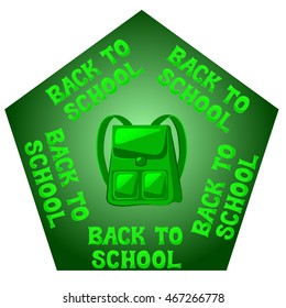 Back to school. Inscription,Vector illustration