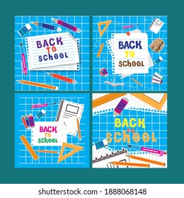 Back To School Instagram Post In Flat Illustration Design