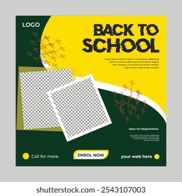 back to school instagram post template