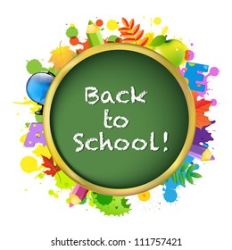 Back To School, Isolated On White Background, Vector Illustration
