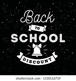 Back to school. Isolated vector element. First day of school logo. Calligraphy, lettering design. Typography for greeting cards, posters, banners.