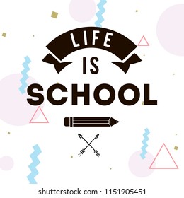 Back to school. Isolated vector element. First day of school logo. Calligraphy, lettering design. Typography for greeting cards, posters, banners.