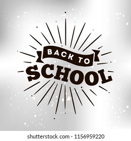 Back to school. Isolated vector element. First day of school logo. Calligraphy, lettering design. Typography for greeting cards, posters, banners.