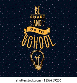 Back to school. Isolated vector element. First day of school logo. Calligraphy, lettering design. Typography for greeting cards, posters, banners.