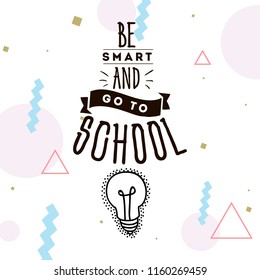 Back to school. Isolated vector element. First day of school logo. Calligraphy, lettering design. Typography for greeting cards, posters, banners.