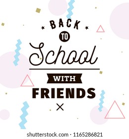 Back to school. Isolated vector element. First day of school logo. Calligraphy, lettering design. Typography for greeting cards, posters, banners.
