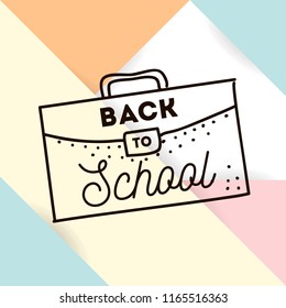 Back to school. Isolated vector element. First day of school logo. Calligraphy, lettering design. Typography for greeting cards, posters, banners.