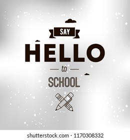 Back to school. Isolated vector element. First day of school logo. Calligraphy, lettering design. Typography for greeting cards, posters, banners.