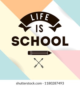 Back to school. Isolated vector element. First day of school logo. Calligraphy, lettering design. Typography for greeting cards, posters, banners.