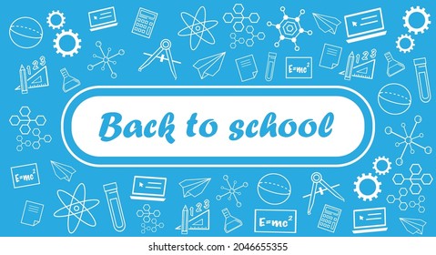 Back to school with school items and elements, crative design