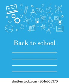 Back to school with school items and elements, crative design