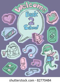 back to school kid doodles
