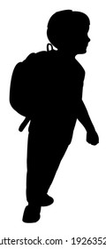 back to school kid silhouette 