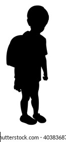 back to school kid silhouette 