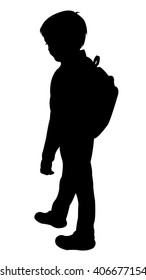 back to school kid silhouette 