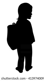 back to school kid silhouette 