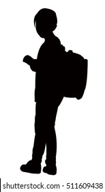 back to school kid silhouette 