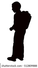 back to school kid silhouette