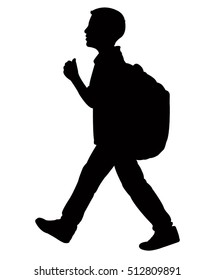 back to school kid silhouette