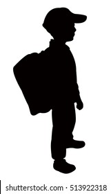 back to school kid silhouette