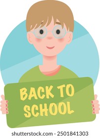 back to school, kids, vector illustration