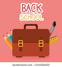 back to school label with portfolio