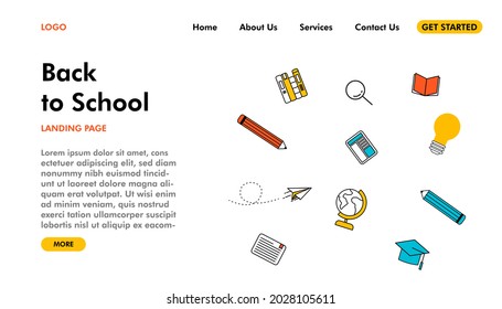 Back to school landing page