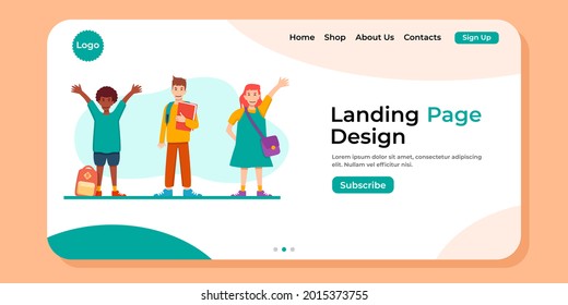 Back to school landing page design
