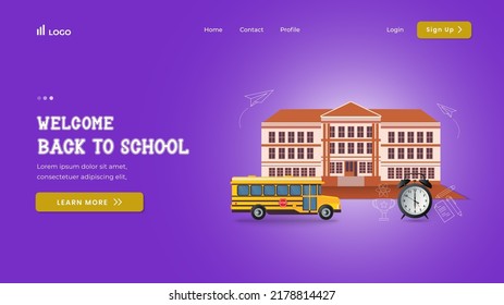 Back To School Landing Page Template