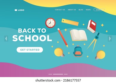 Back To School Landing Page Template