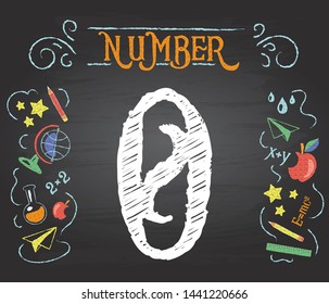 Back to School. Learn Number. Number - zero
